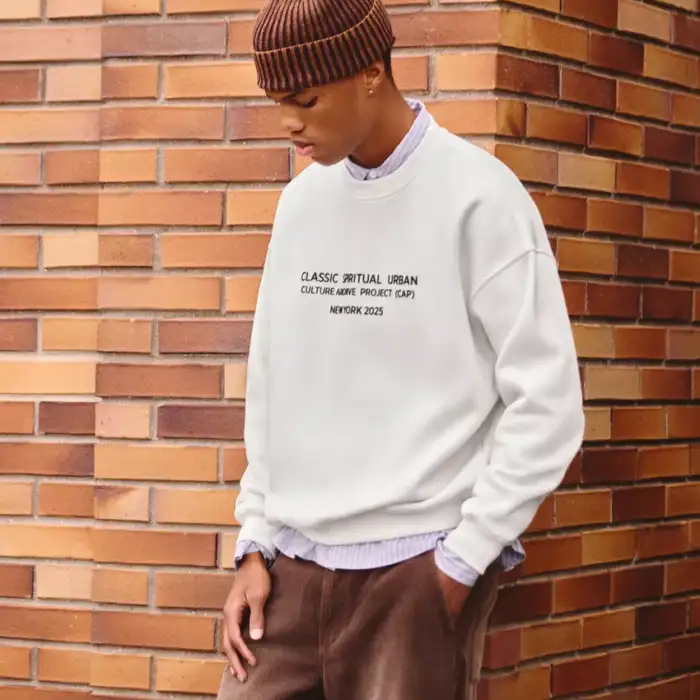 PULL&BEAR White slogan sweatshirt