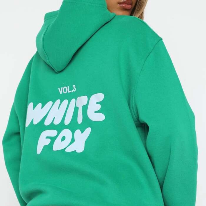 Green White Fox Hoodie